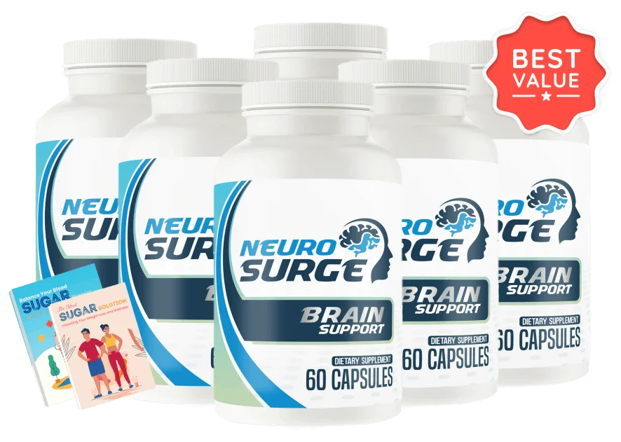 NeuroSurge Premium Brain Support NeuroSurge Complete 6-Bottle Cognitive Enhancement Package